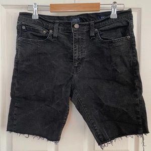 Black J.Crew Cut Off Denim Jean Shorts - Men's 32